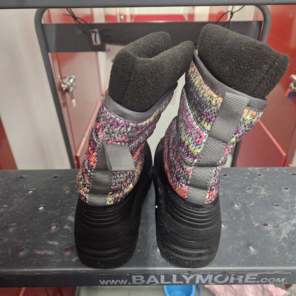 Multicolor Patterned Winter Boots - Picture 2 of 4